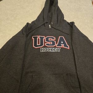 USA Hockey Gray Hoodie. Size 3XL